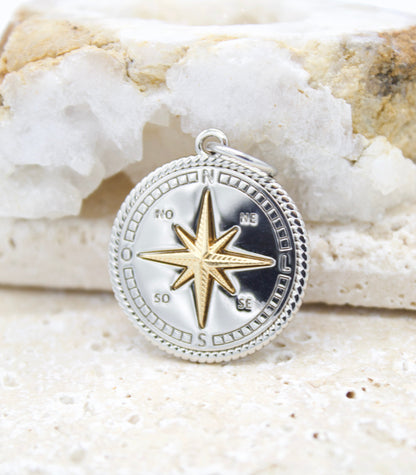 Ruffled Compass Pendant (A67)